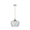 Fenton Mini Pendant shown in the White and Polished Chrome finish with a Clear shade