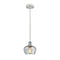 Fenton Mini Pendant shown in the White and Polished Chrome finish with a Clear shade