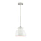 Adirondack Mini Pendant shown in the White and Polished Chrome finish with a Glossy White shade