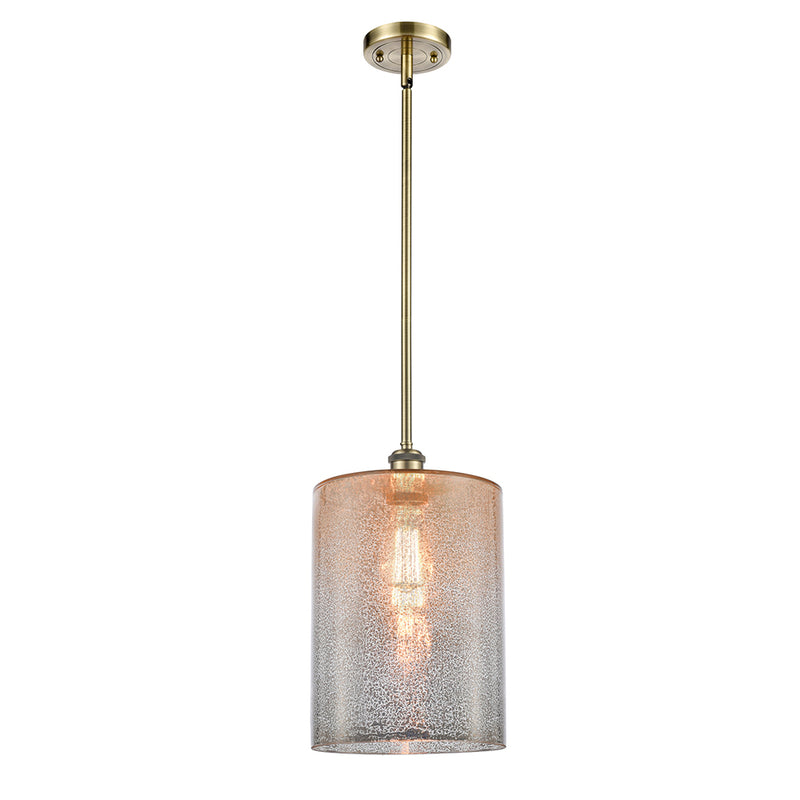 Cobbleskill Mini Pendant shown in the Antique Brass finish with a Mercury shade