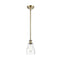 Ellery Mini Pendant shown in the Antique Brass finish with a Seedy shade