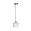 Niagra Mini Pendant shown in the Antique Brass finish with a Clear shade