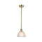 Arietta Mini Pendant shown in the Antique Brass finish with a Clear shade