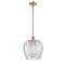 Norfolk Mini Pendant shown in the Antique Brass finish with a Clear shade