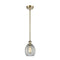 Eaton Mini Pendant shown in the Antique Brass finish with a Clear shade