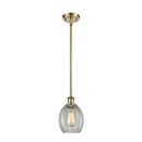 Eaton Mini Pendant shown in the Antique Brass finish with a Clear shade