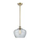 Fenton Mini Pendant shown in the Antique Brass finish with a Clear shade