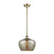 Fenton Mini Pendant shown in the Antique Brass finish with a Mercury shade