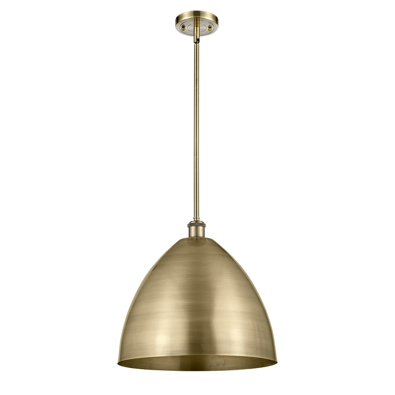 Ballston Dome Pendant shown in the Antique Brass finish with a Antique Brass shade