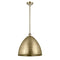 Ballston Dome Pendant shown in the Antique Brass finish with a Antique Brass shade