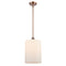 Cobbleskill Mini Pendant shown in the Antique Copper finish with a Matte White shade