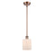 Cobbleskill Mini Pendant shown in the Antique Copper finish with a Matte White shade