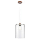 Cobbleskill Mini Pendant shown in the Antique Copper finish with a Clear shade