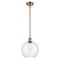 Athens Mini Pendant shown in the Antique Copper finish with a Seedy shade