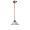 Orwell Mini Pendant shown in the Antique Copper finish with a Clear shade