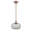 Gorham Mini Pendant shown in the Antique Copper finish with a Charcoal shade