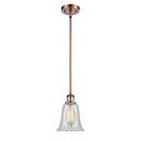 Hanover Mini Pendant shown in the Antique Copper finish with a Mouchette shade