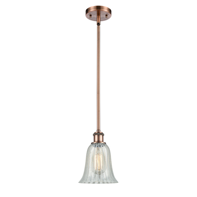 Hanover Mini Pendant shown in the Antique Copper finish with a Mouchette shade