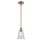 Hanover Mini Pendant shown in the Antique Copper finish with a Fishnet shade