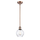 Waverly Mini Pendant shown in the Antique Copper finish with a Clear shade