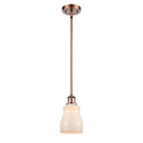 Ellery Mini Pendant shown in the Antique Copper finish with a White shade