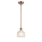 Dayton Mini Pendant shown in the Antique Copper finish with a White shade