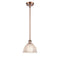 Arietta Mini Pendant shown in the Antique Copper finish with a Clear shade