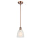 Brookfield Mini Pendant shown in the Antique Copper finish with a White shade