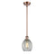 Eaton Mini Pendant shown in the Antique Copper finish with a Clear shade