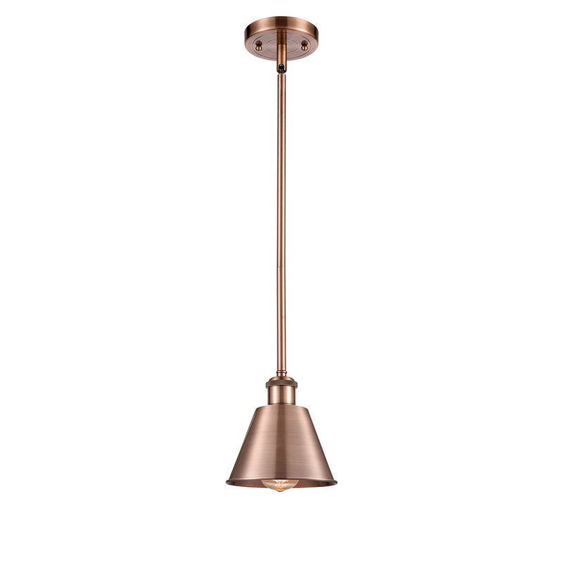 Smithfield Mini Pendant shown in the Antique Copper finish with a Antique Copper shade