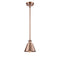 Smithfield Mini Pendant shown in the Antique Copper finish with a Antique Copper shade