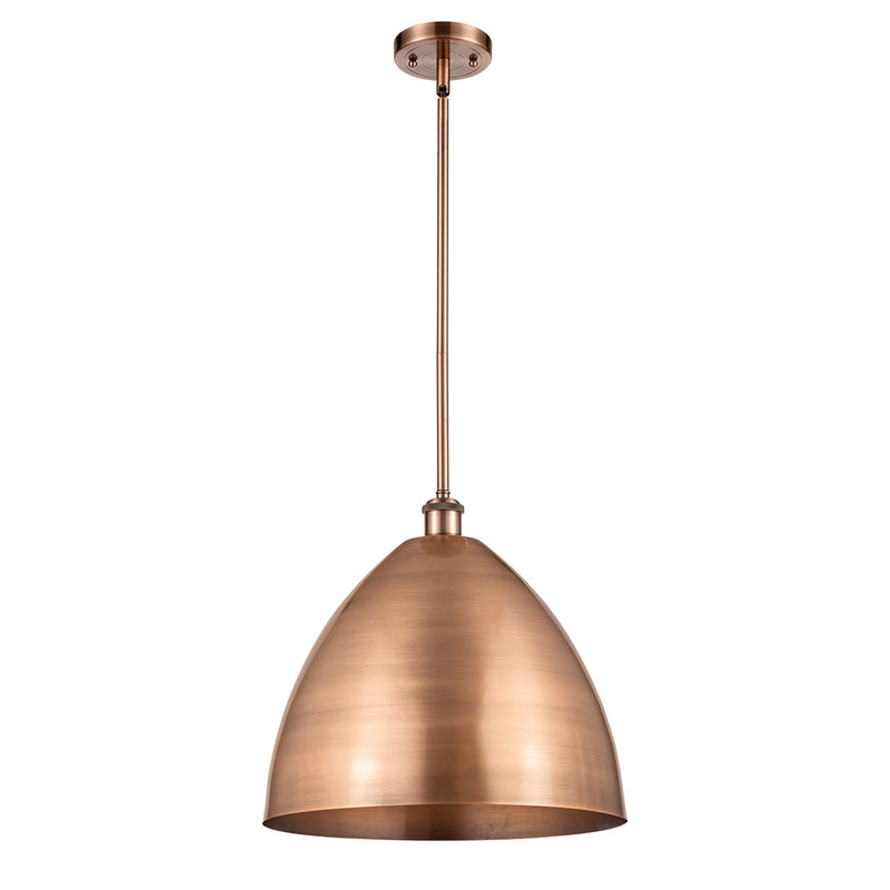 Ballston Dome Pendant shown in the Antique Copper finish with a Antique Copper shade