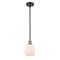 Belfast Mini Pendant shown in the Black Antique Brass finish with a Matte White shade