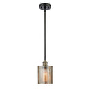 Cobbleskill Mini Pendant shown in the Black Antique Brass finish with a Mercury shade