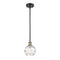 Deco Swirl Mini Pendant shown in the Black Antique Brass finish with a Clear shade