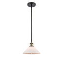 Orwell Mini Pendant shown in the Black Antique Brass finish with a Matte White shade