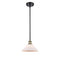 Orwell Mini Pendant shown in the Black Antique Brass finish with a Matte White shade