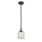 Caledonia Mini Pendant shown in the Black Antique Brass finish with a Mica shade