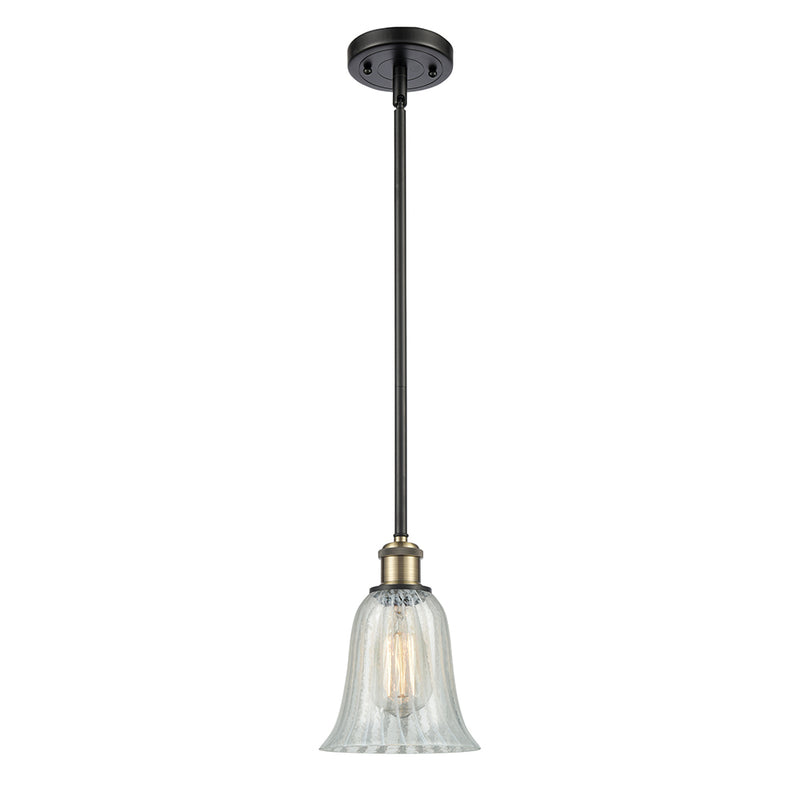 Hanover Mini Pendant shown in the Black Antique Brass finish with a Mouchette shade