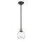 Waverly Mini Pendant shown in the Black Antique Brass finish with a Clear shade