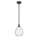 Waverly Mini Pendant shown in the Black Antique Brass finish with a Clear shade