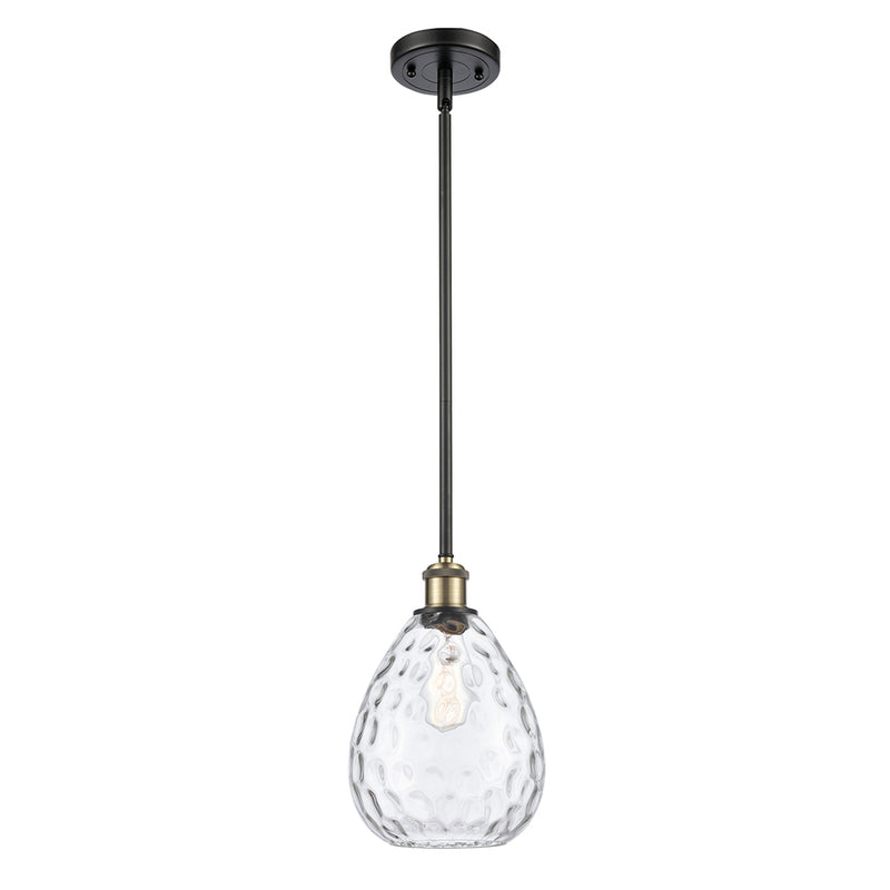 Waverly Mini Pendant shown in the Black Antique Brass finish with a Clear shade