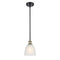 Castile Mini Pendant shown in the Black Antique Brass finish with a White shade