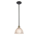 Arietta Mini Pendant shown in the Black Antique Brass finish with a Clear shade