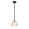 Arietta Mini Pendant shown in the Black Antique Brass finish with a Clear shade