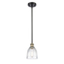 Brookfield Mini Pendant shown in the Black Antique Brass finish with a Clear shade