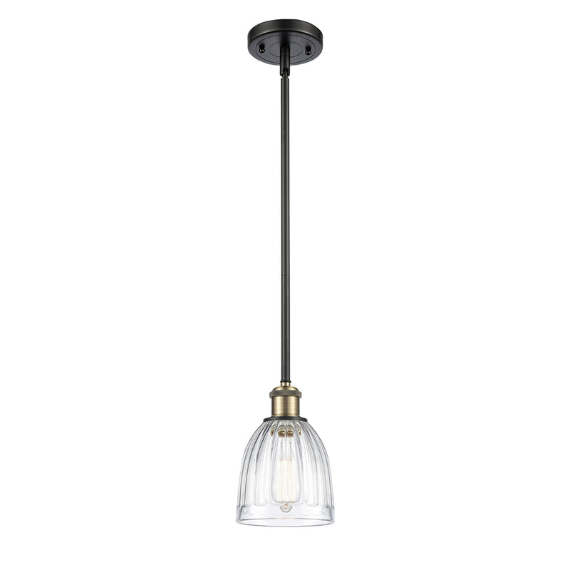 Brookfield Mini Pendant shown in the Black Antique Brass finish with a Clear shade