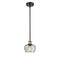 Fenton Mini Pendant shown in the Black Antique Brass finish with a Clear shade