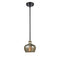 Fenton Mini Pendant shown in the Black Antique Brass finish with a Mercury shade