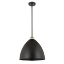 Ballston Dome Pendant shown in the Black Antique Brass finish with a Matte Black shade